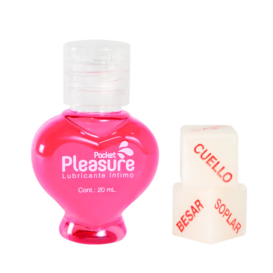 Lubricante íntimo Frambuesa + Dados Eróticos x 20 ml