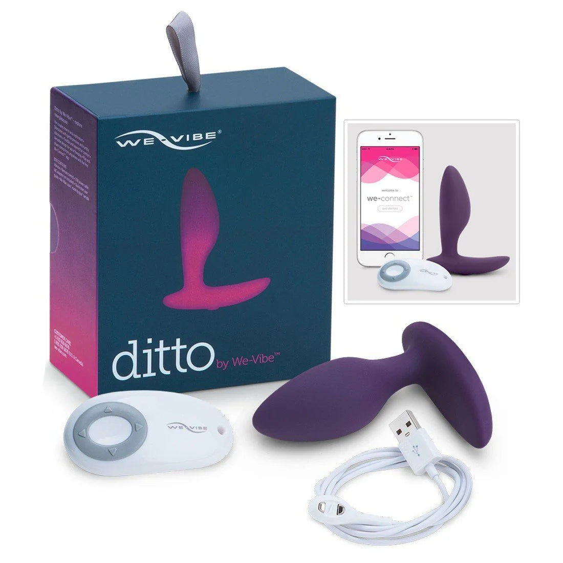 Plug Anal Vibrador Ditto Controlado por APP Global