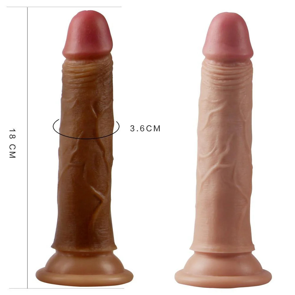 Dildo Silicone 7'' Dual Platinum Flesh