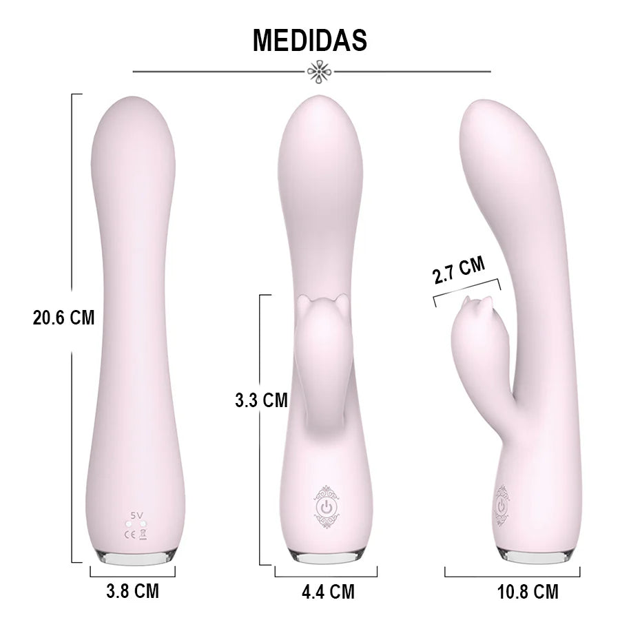 Vibrador Doble Estimulación Fanny Rosado