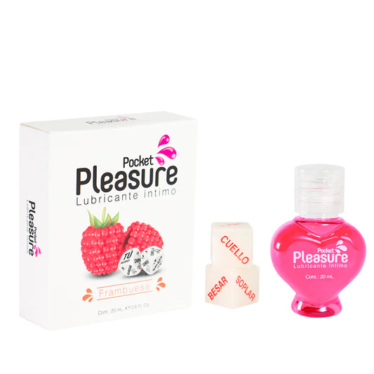 Lubricante íntimo Frambuesa + Dados Eróticos x 20 ml