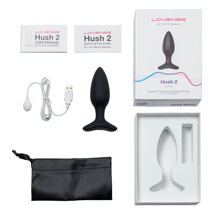 Plug Anal Vibrador Hush 2 (1.5 pulgadas) Controlado por APP