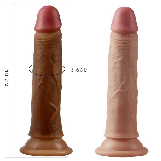 Dildo Silicone 7'' Dual Platinum Flesh