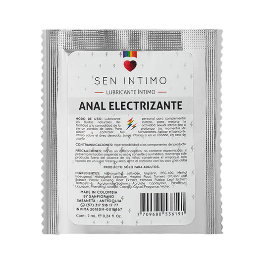Lubricante Íntimo Anal Electrizante Sachet x 7