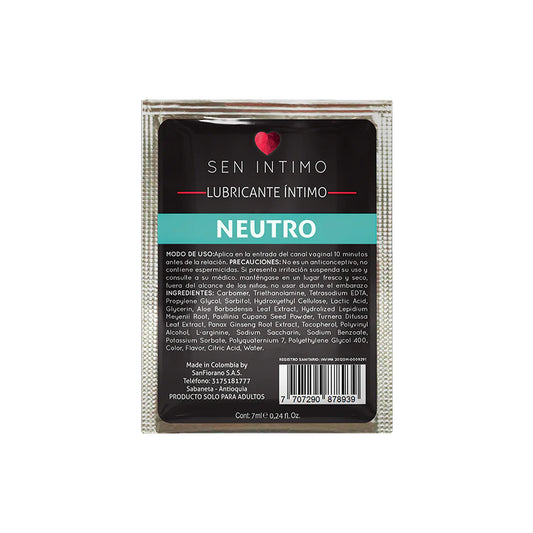 Lubricante Íntimo Neutro x 7 ml